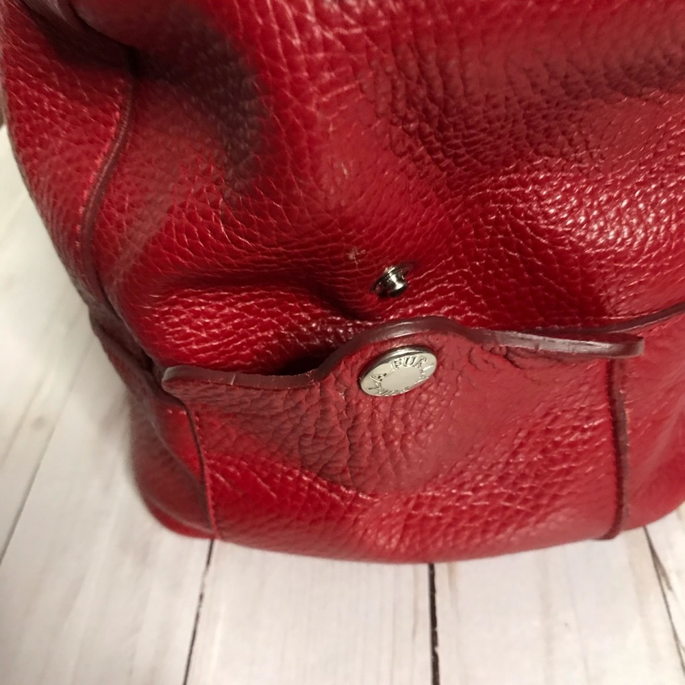 FURLA PEBBLE LEATHER SATCHEL - Picture 10 of 11